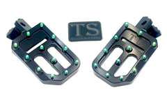 TS Foot Pegs W/ Titanium Grips for Most E-moto