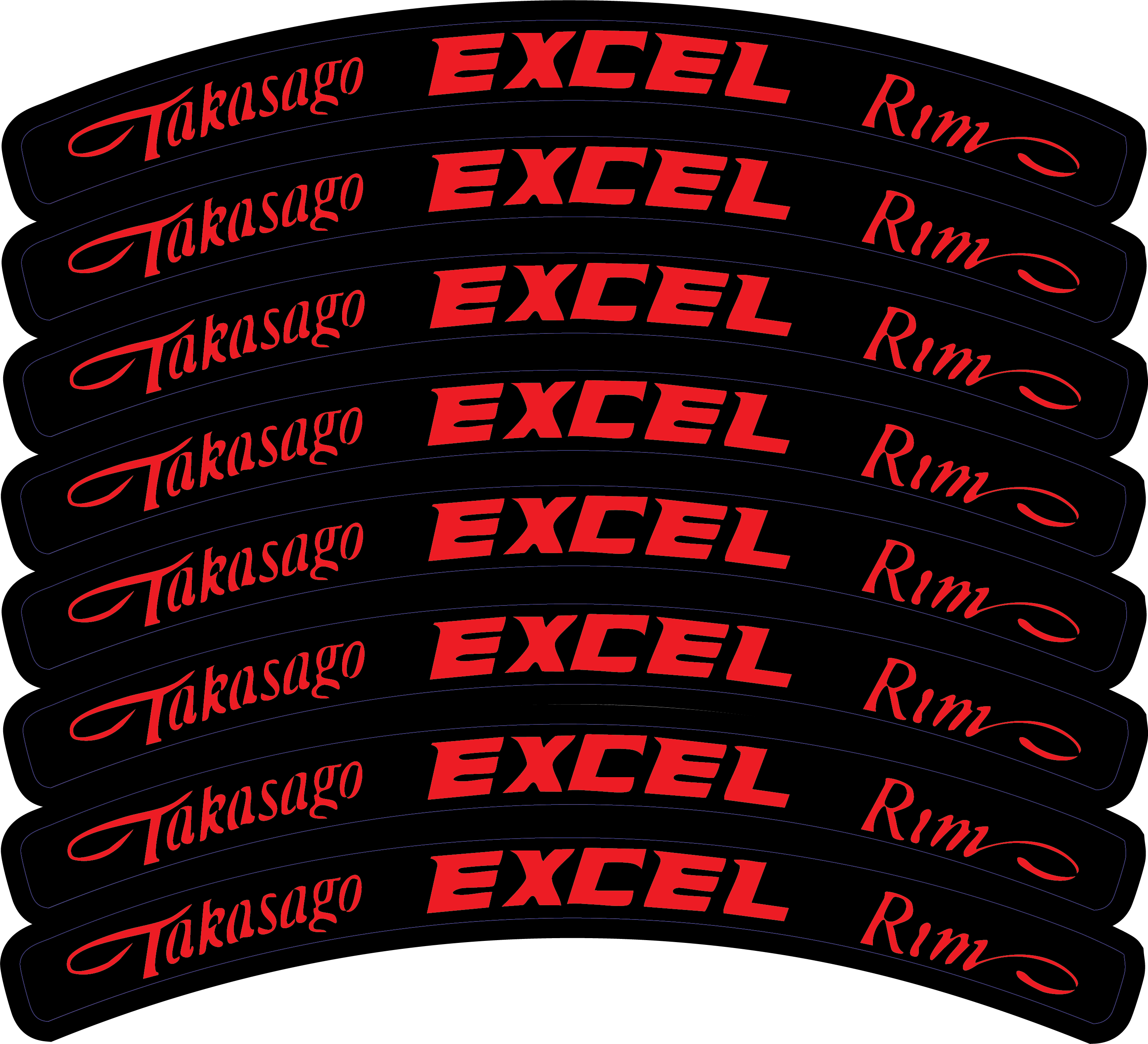 Excel Rim Decals