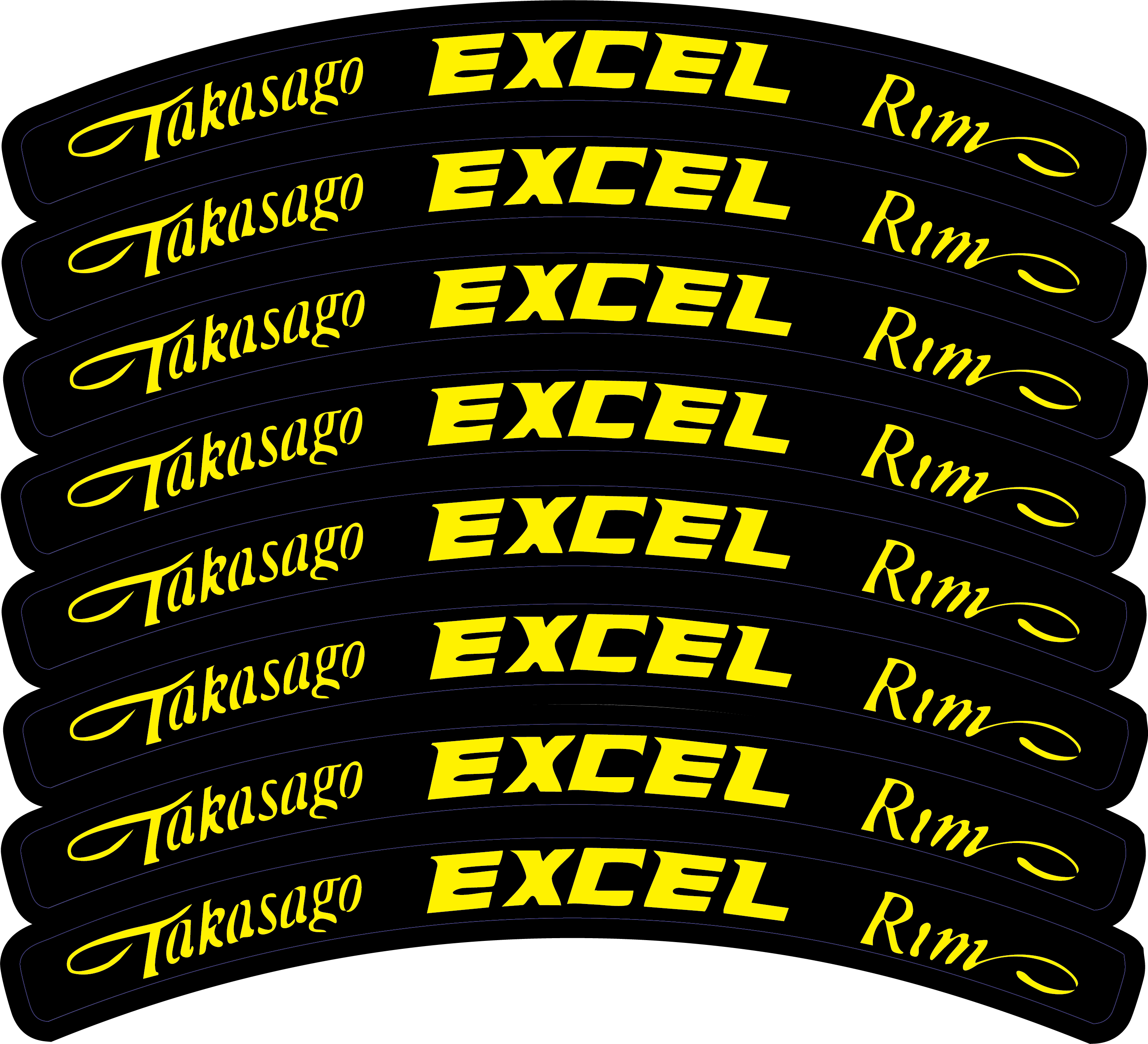 Excel Rim Decals