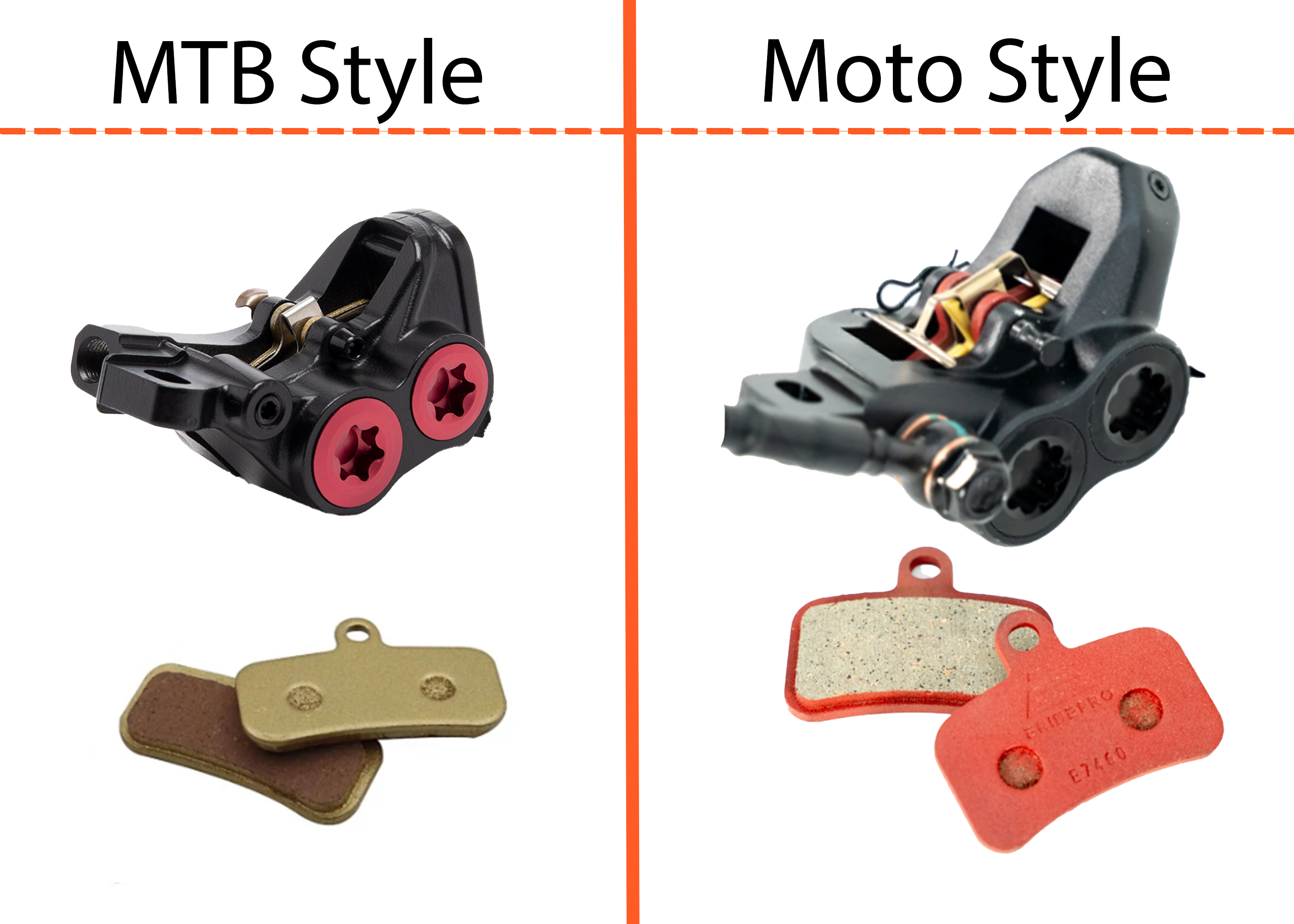 Sintered MTB Brake Pads - Front and Rear Kit OEM Replacement