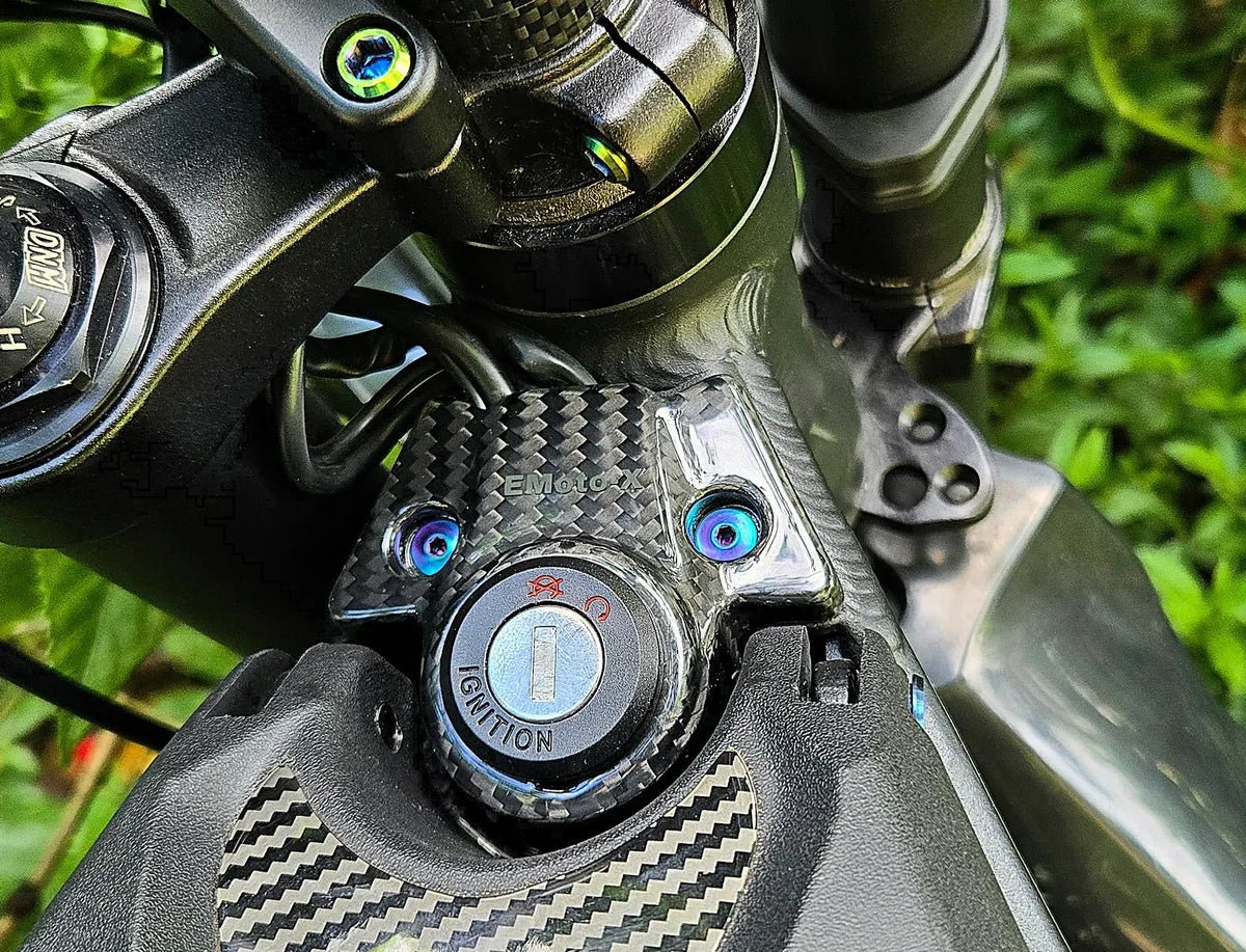 Carbon Fiber (Real) Ignition Switch Cover Plate for Talaria Sting MX5/ MX4/ MX3